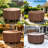 Brown Heavy Duty Round Patio Table Cover with Vents, Buckles & Handles