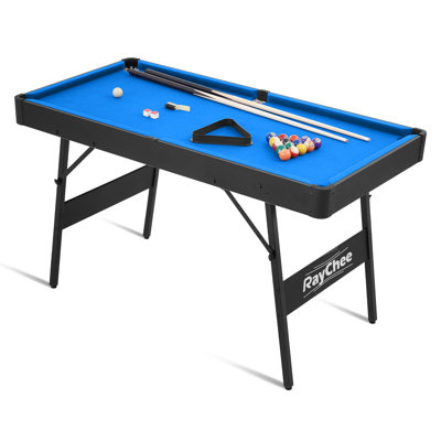 Pool Billiard Game Table W/2 Cue Sticks, 16 Balls, Triangle, Chalk Foldable Pool Table For Kids Family
