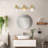 3 - Light Dimmable Vanity Light With Seeded Glass
