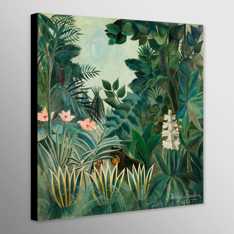 Aboubacar The Equatorial Jungle by Henri Rousseau - Wrapped Canvas Print, 97cm H x 97cm W x 4cm D