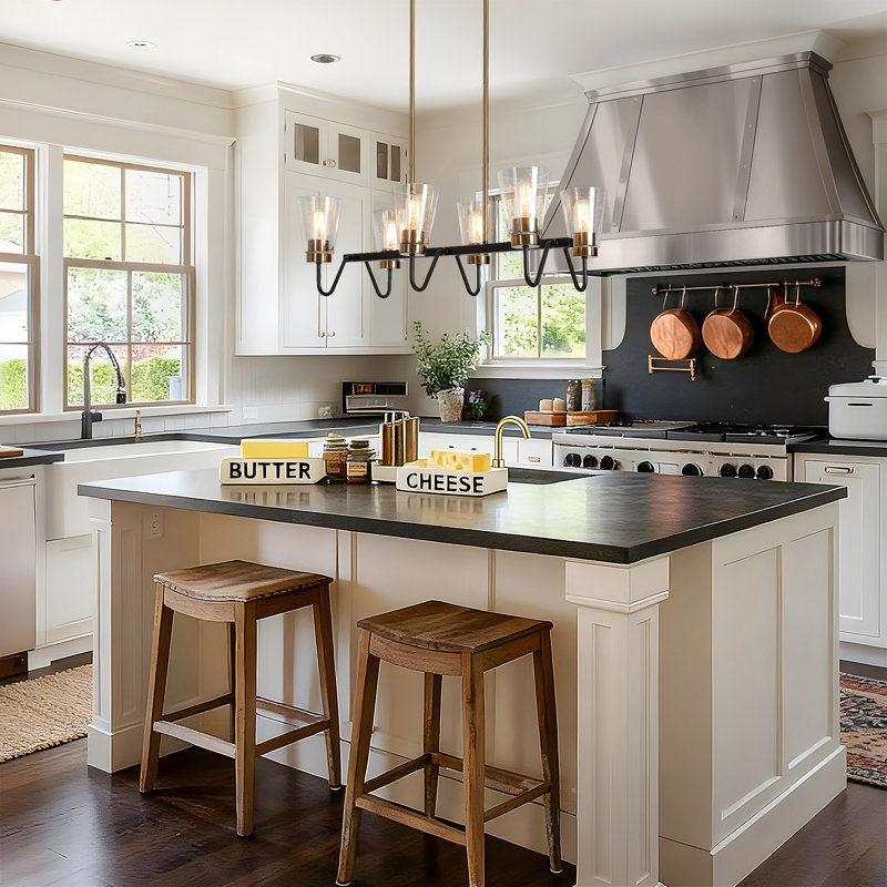  Mylor 6 - Light Modern Shaded Chandelier