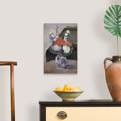 " Flowers In A Small Delft Vase, C.1873 " by Paul Cezanne Painting Print