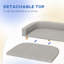 Lit pour chien avec coussin lavable et pieds robustes-55441149