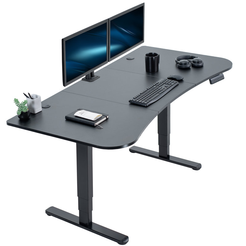 Bureau pour travailler debout à hauteur réglable, Noir / Noir