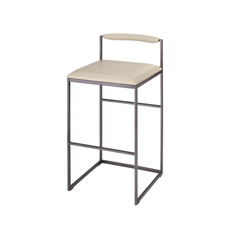 Bradbury Leather Bar Stool, Cream, Cream