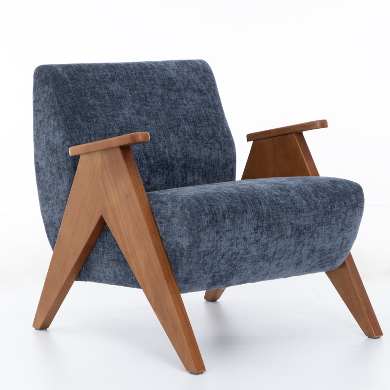 Upholstered Armchair, Blue