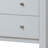 Elegant White Transitional Media Chest