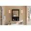 Armoire de rangement murale pour salle de bain avec miroir et tablette ouverte-733085458