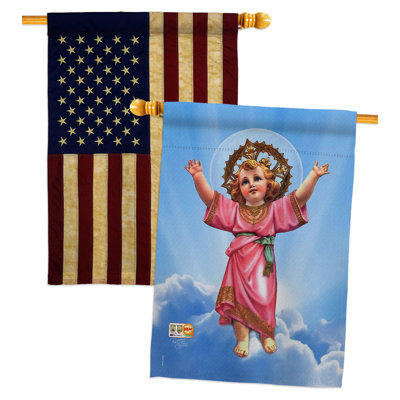 Drapeau de maison en polyester 40 x 28 po Divine