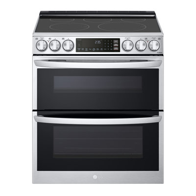 LG 7.3 cu. ft. Smart Electric Double Oven Slide-in Range with InstaView, ProBake Convection, Air Fry, and Air Sous Vide