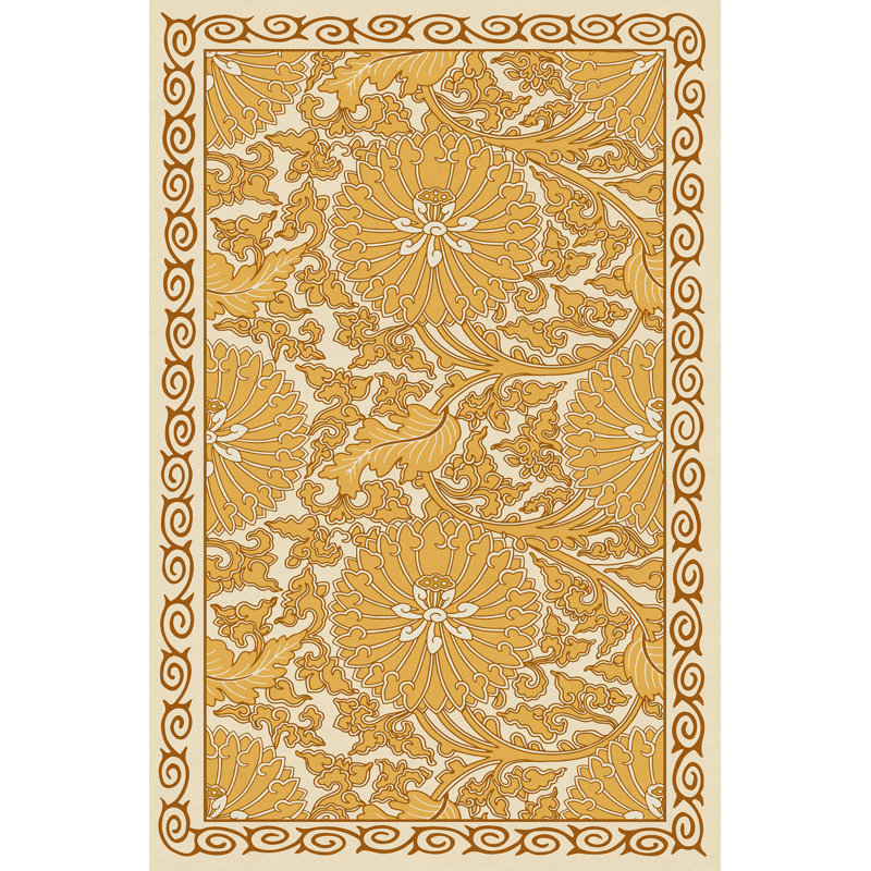 Alessandro Vinyl Floral Indoor Rug, Rectangle 1'9" x 2'8"