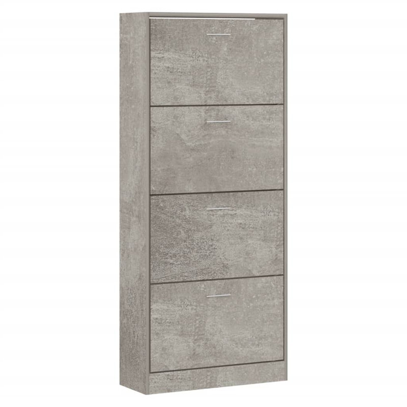 12 Pair Flip Down Shoe Storage, Concrete Grey