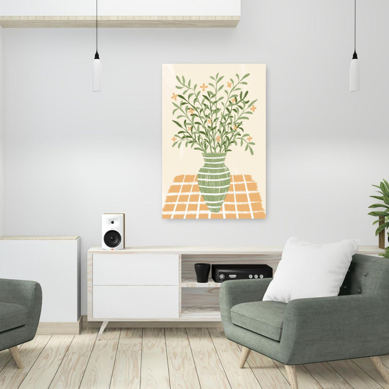 Art contemporain contemporain rétro rustique, H 36 po x l 24 po