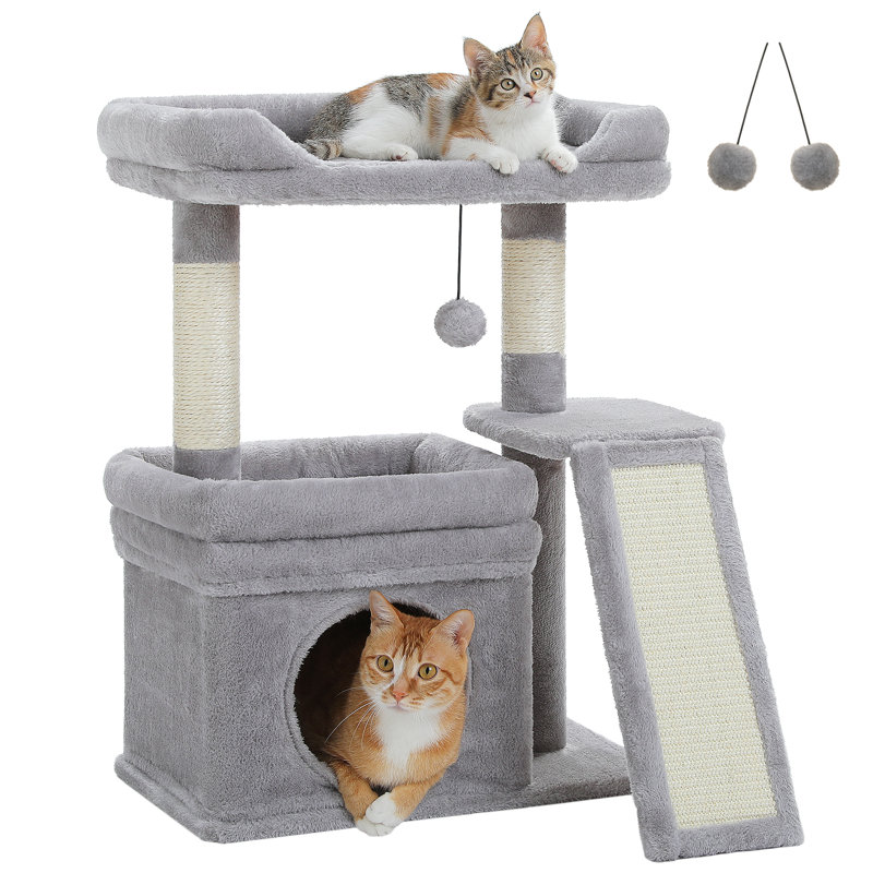 27-inch Small Cat Tree Tower , Gray