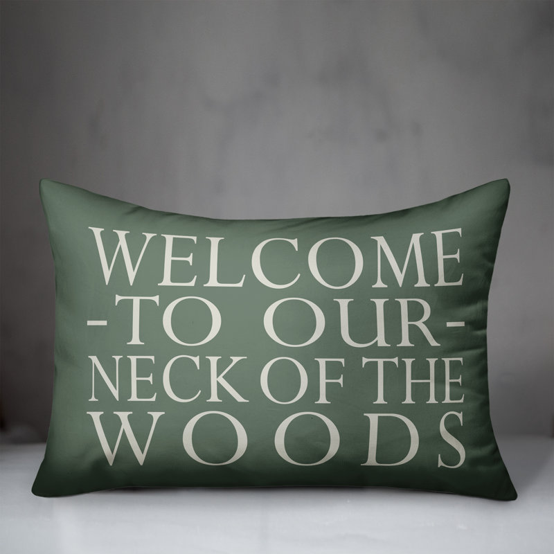 Outdoor Reversible Throw Pillow, Green