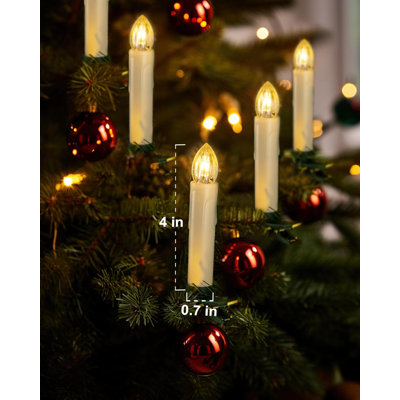 Led Flameless Window Candles With Remote Timer, Flameless Taper Candles Light Battery Operated, Flickering Warm White Light With Clips/suction Cups For Christmas Halloween