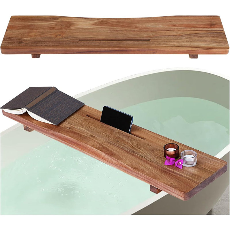 Plateau de baignoire en bois d'acacia