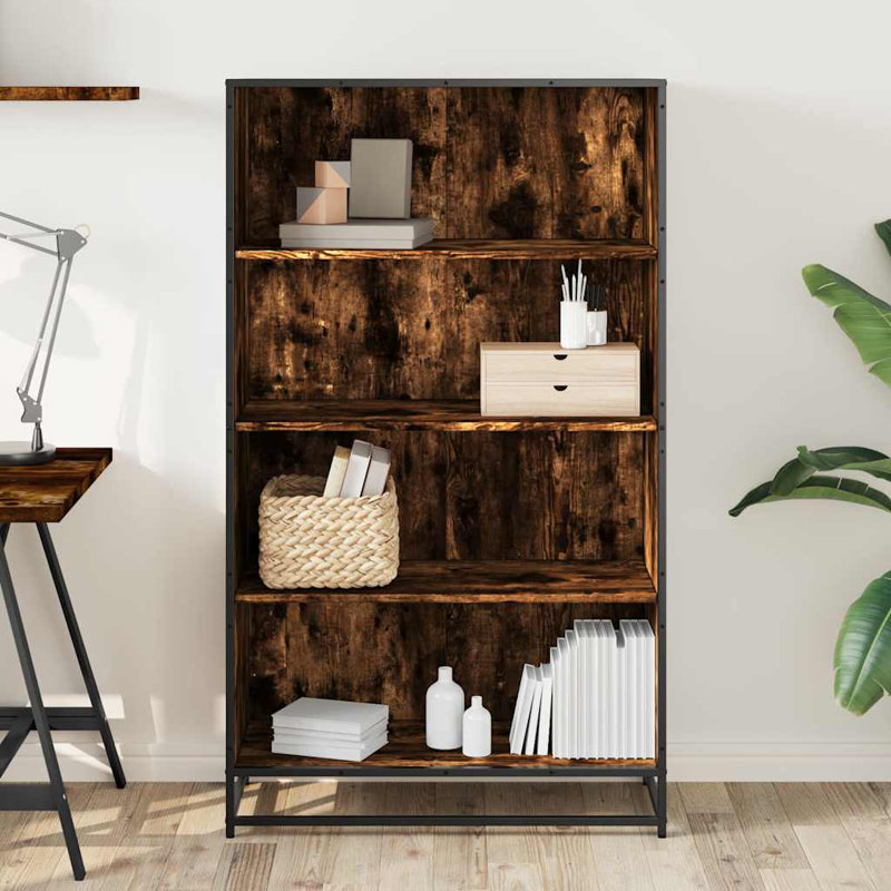 Armoire à livres vidaXL, Chêne fumé, H 42,3 po x l 23,6 po x P 13,8 po