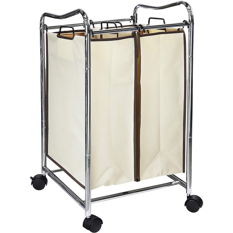 Chariot de trieur à linge à roulettes 2 sacs Simple Houseware