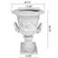 Jardinière urne de jardin - blanc antique, béton léger, pour toutes sortes de plantes, caractéristique de drainage Profondeur x largeur 28,7 hauteur, 31,32 lb d'apparence-776445127