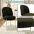 Teddy Fabric Dining Chair with Golden Legs (Set of 2)-944659723