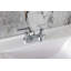 Robinet de salle de bain central à 4 poignées à 3 trous avec bonde escamotable Kingston Brass Kingston-95752645
