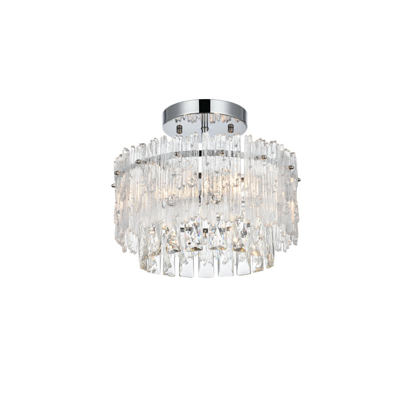 Niema 12 inch Flush Mount, Chrome