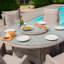Canica Reclining 6 Seat Round Rattan Dining Set - with Rattan Lazy Susan