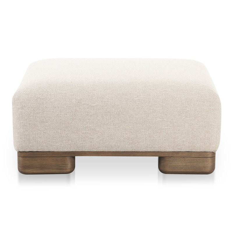 JUNE OTTOMAN PERFORMANCE FABRIC OATMEAL