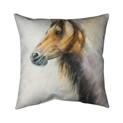 Wild horse - 16"x16" Throw pillow cover - Poly twill - Print on demand