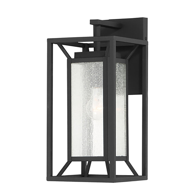 Lanterne murale d'extérieur noire à 4 ampoules Hutzler, H 12,13 po x l 6 po x P 7 po