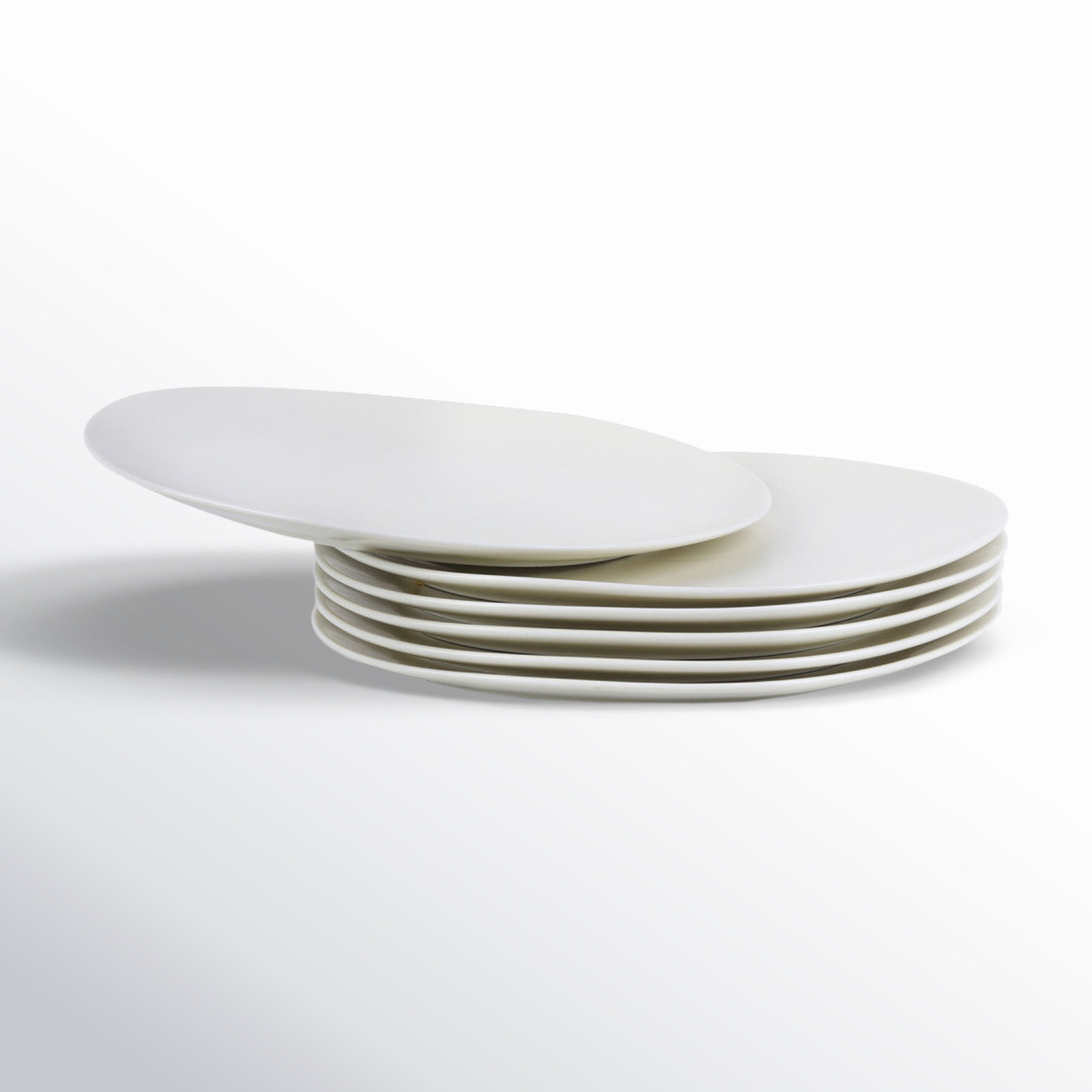 Delilah 11" Porcelain Dinner Plate, Cream