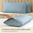 Luxclub 3 PC Light Blue Striped Twin XL Silky Soft Cooling Extra Deep Pocket Performance Sheet Set-123418306-134223519