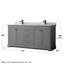 Ensemble de meuble-lavabo double 72 po Avery-80213068-41604566