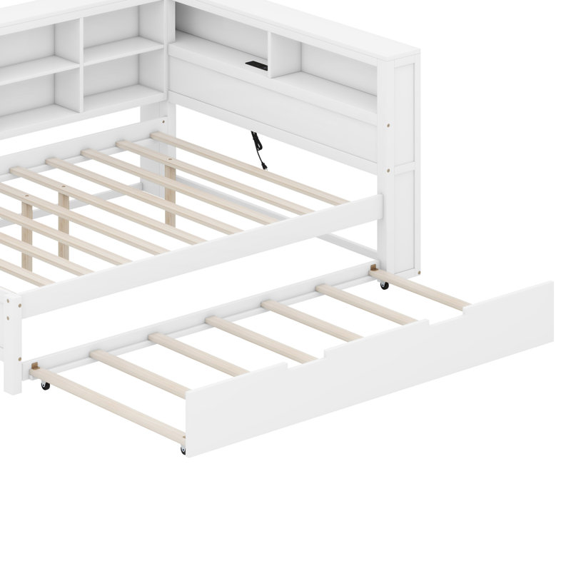 Lacustrine Platform Storage Bed, White