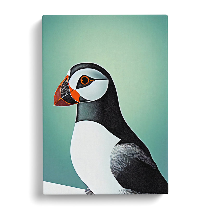 Scottsdale Puffin Painting Vol.2 - Wrapped Canvas, 50cm H x 35cm W