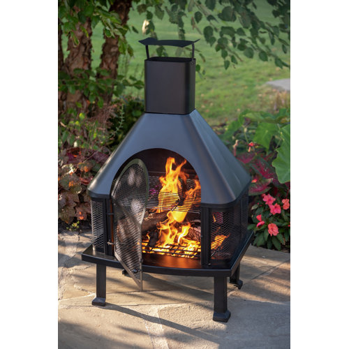 Endless Summer Steel Wood Burning Pagoda Chiminea & Reviews | Wayfair