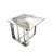 Rectangular End Table With Sintered Stone Top, Metal Frame-1690907920