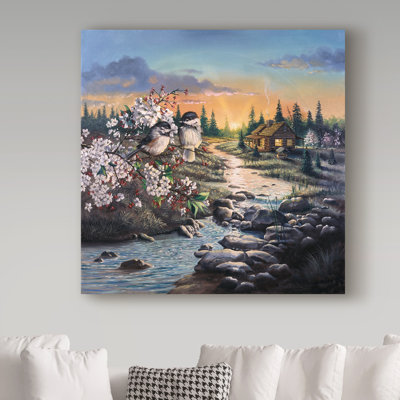 Ferhart 'Chickadees' Vintage Advertisement on Wrapped Canvas
