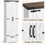 Armoire de rangement de style champêtre, 180 cm (70,95 pouces), autoportante, avec portes coulissantes de style grange, tiroir et étagères réglables, blanche