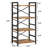 Industrial Bookcase, Metal Small Bookcase, Rustic Etagere Book Shelf Storage Organizer for Living Room-64943083-54095411