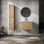 Meuble-lavabo moderne avec lavabo et armoire latérale - fixation murale 30 po, pour une salle de bain tendance et calme