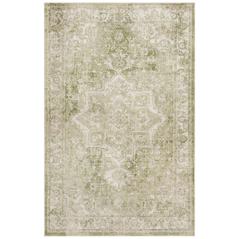 Tapis ivoire lavable à la machine Haydel, Rectangle 2 pi 2 po x 4 pi