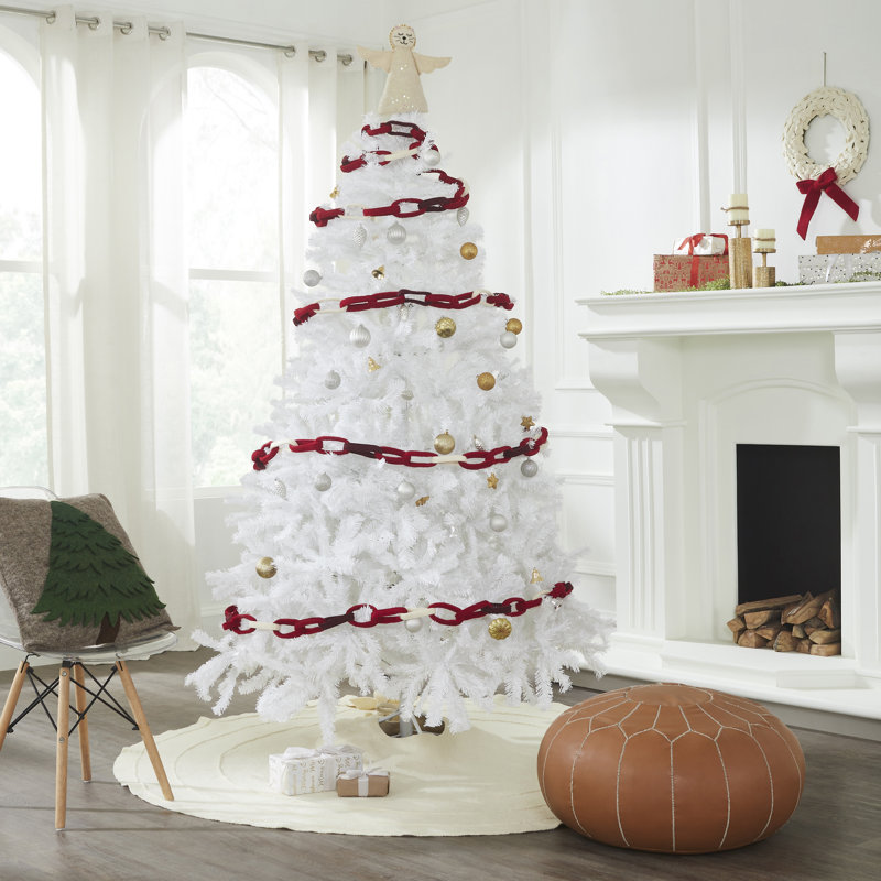 Hand Felted Wool Christmas Garland - Loop Chain - 6', Red