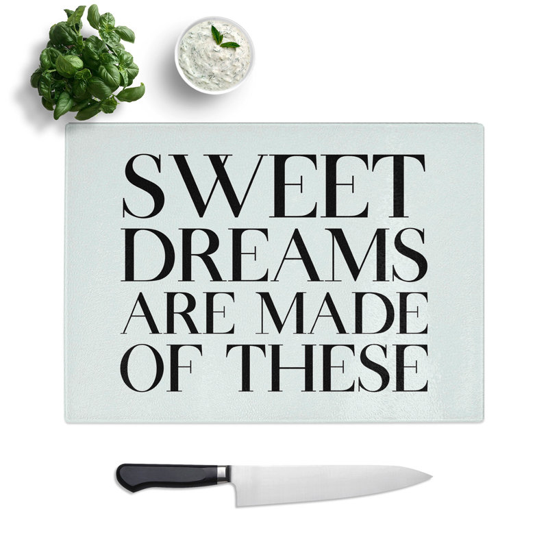 Sweet Dreams Typography Chopping Board, 28.5cm W x 39cm L