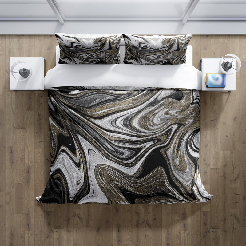 Abstract Duvet Cover, Queen Duvet Cover + 2 Shams