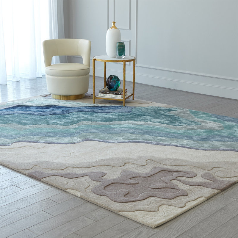 Fractured Rug-Cool, Rectangle 9' x 12'