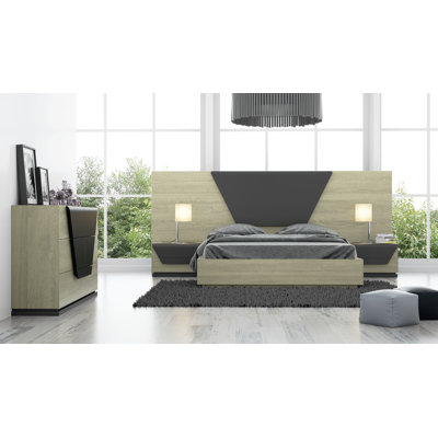 London Solid Wood Piece Bedroom Set