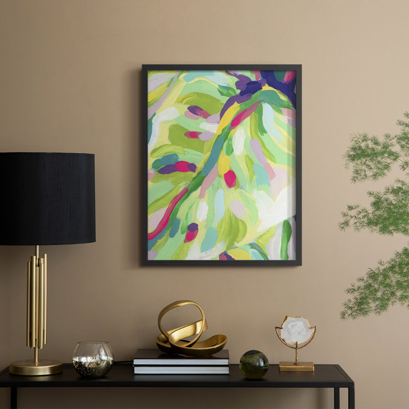 «Bright Tropical Abstraction I», Noir, noir, noir, noir, H 30 po x l 24 po