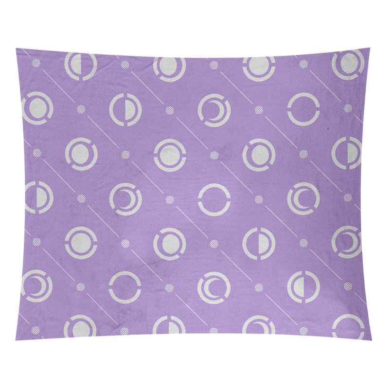 Tapisserie, H 27,5 po x l 37,5 po, Mauve/blanc